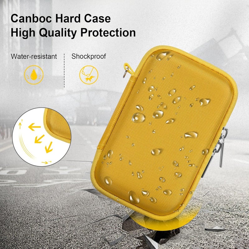 Canboc Carrying Case for Kodak PIXPRO WPZ2 Rugged Waterproof Digital Camera, Underwater Photography Camera Bag, Mesh Pocket fits USB Cable, Battery, Adapter, Yellow (Case Only) - Image 4